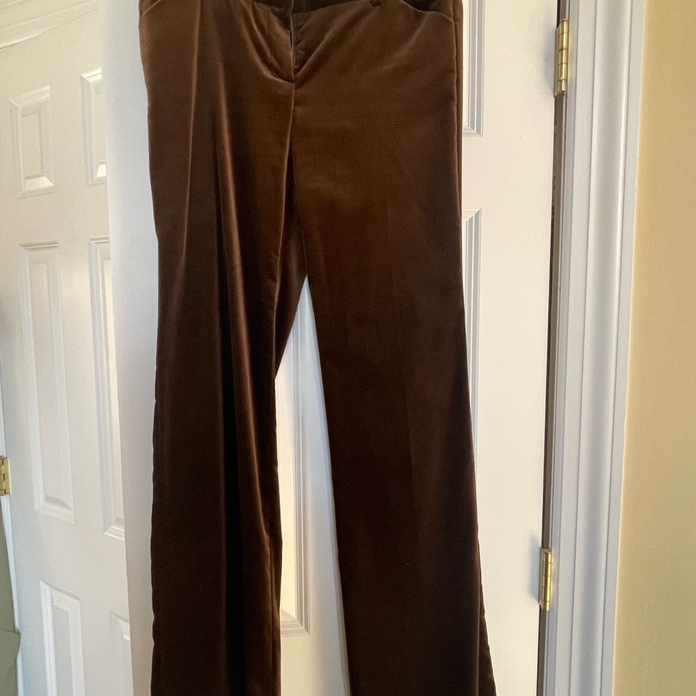 Theory Elegant Brown Velvet Trousers